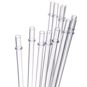 Dakoufish 11 Inch Clear Reusable Thick Tritan Plastic Drinking Straws Extra Long for 24oz 40oz Mason Jar Tumblers,Dishwasher safe,Set of 12 Pcs Straws with Cleaning Brush (11inch, Clear)