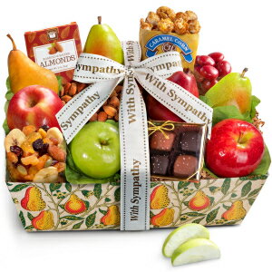 A Gift Inside Sympathy Orchard Delight Fruit and Gourmet Basket