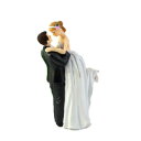 楽天GlomarketSCHOLMART Wedding Cake Toppers Bride and Groom, Wedding Party Cake Topper Figurines, Bridal Shower Decorations, Anniversary Party Cake Topper （Cheerful Bride & Groom） （Original）