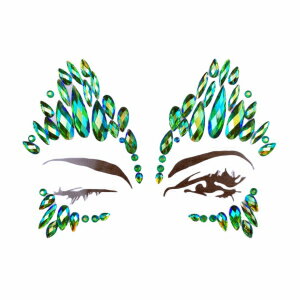 halloween face jewels festival Christmas face gems stick on rhinestone tattoo stickers pasties self adhesive temporary tattoos Fashion jewelry for party (green AB/SV-01)