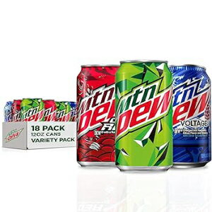 12 Fl Oz (Pack of 18), Code Red Variety Pack, Mountain Dew 3 Flavor Core Variety Pack (Dew, Code Red, Voltage), 12 Fl Oz (Pack of 18)
