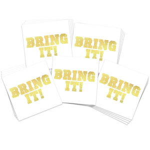 Bring It 一時的なタトゥー (20 パック) 肌に安全 米国製 取り外し可能 Bring It Temporary Tattoos (20-Pack) Skin Safe MADE IN THE USA Removable