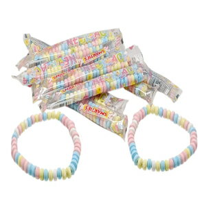 Smarties Candy Necklace - 50ct in Resealable Standup Candy Bag - Individually Wrapped - Classic Flavors - Stretchable Hard Candy Necklace - Old Fashioned Candy - Retro Party Candy