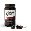 Collins Amarena Cherries in Syrup Premium Garnish for Cocktails, Martinis, Old Fashioned, Manhattan, Chocolate, Dessert, Bourbon Accessories,13.5oz