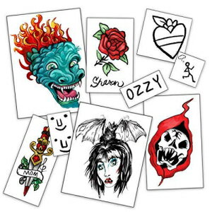 Cosplay Heavy Metal Celebrity Temporary Tattoos | REALISTIC | Life-Siz...