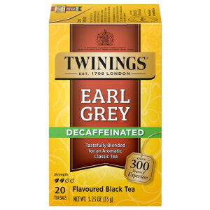 Twinings Decaffeinated Earl Grey Individually Wrapped Black Tea Bags, 20 Count (Pack of 6), Flavoured with Citrus and Bergamot