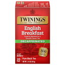 Twinings カフェインレス イングリッシュ ブレックファスト 個別包装紅茶ティーバッグ、20 個パック 6 個、風味豊かで丈夫 Twinings Decaffeinated English Breakfast Individually Wrapped Black Tea Bags, 20 Count Pack of 6, Flavourful & Ro