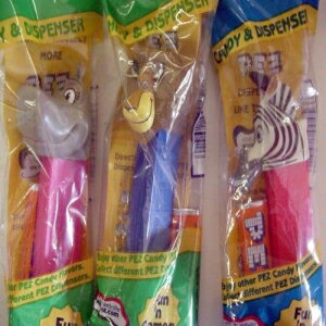 }_KXJ ybc fBXyT[ 3 Zbg (CĨAbNXAJõOAAV}E}̃}[eB) Set of Three Madagascar Pez Dispensers (Alex the Lion , Gloria the Hippo , and Marty the Zebra)