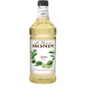 モナン フレーバーシロップ、ライム、33.8 オンス ペットボトル (1 リットル) Monin Flavored Syrup, Lime, 33.8-Ounce Plastic Bottle (1 liter)