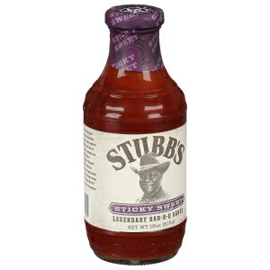 Stubb's XeBbL[ XEB[g BBQ \[XA18 IX (4 pbN) Stubb's Sticky Sweet BBQ Sauce, 18 oz (Pack of 4)