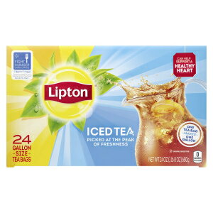 Lipton Iced Tea Bags, Black Tea, Unsweetended Iced Tea, 24 Gallon-Sized Tea Bags