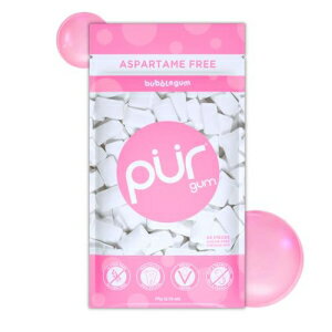 PUR Gum | Aspartame Free Chewing Gum | 100% Xylitol | Natural Bubblegum Flavored Gum, 55 Pieces (Pack of 1)