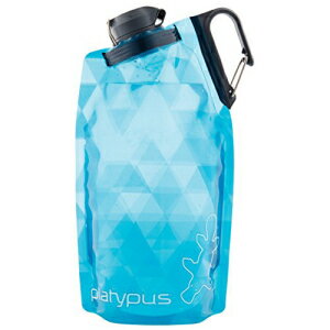 Platypus DuoLock SoftBottle ܂肽ݎEH[^[{gAu[vYA1.0 bg Platypus DuoLock SoftBottle Collapsible Water Bottle, Blue Prisms, 1.0-Liter