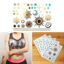 Glomarket㤨COKOHAPPY 5 ᥿åŪʥȥ 150+ ɥС㥤ӡХ COKOHAPPY 5 Sheets Metallic Temporary Tattoo 150+ Sun Moon Star Gold Silver Shine Beach ArmbandפβǤʤ1,915ߤˤʤޤ