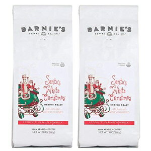 楽天GlomarketBarnie's Santa's White Christmas Ground Coffee | Coconut, Caramel and Vanilla Flavored Coffee | Nut Free, Gluten Free, Fat Free | Medium Roasted Arabica Coffee Beans | 2-Pack