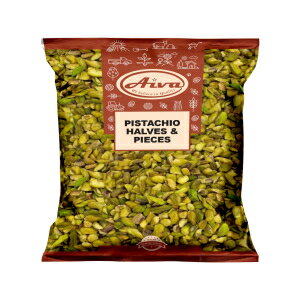 AIVA カリフォルニア ピスタチオ 半分と小片 生 無塩 1 ポンド AIVA California Pistachios Halves and Pieces Raw Unsalted 1 lb