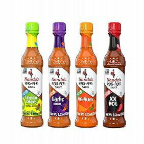 Artisan Pack, Nando's PERi PERi Artisan Hot Sauce Variety Gift Pack - Lemon & Herb, Garlic, Medium, Extra Extra Red Hot Piri Piri Sauce Set - 9.1oz Bottles - (4 Pack)