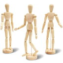 Le Juvo ドローイングマネキン、木製フィギュアモデル (13 インチ、3 パック) Le Juvo Drawing Mannequin, Wooden Figure Model (13 in..