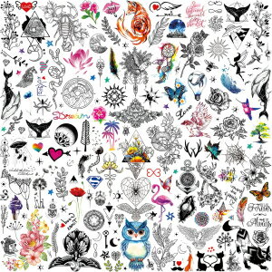Aresvns Temporary Tattoos for Women Men and Kids,Small Fake Tattoos for adults, Waterproof and long lasting Tattoos Stickers