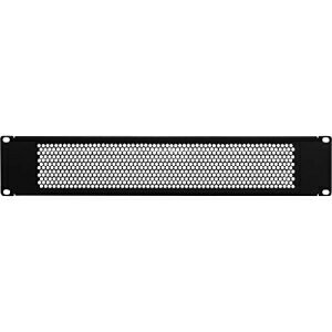 Navepoint 2U Blank Rack Mount Panel Spacer with Venting for 19-Inch Server Network Rack Enclosure Or Cabinet Black