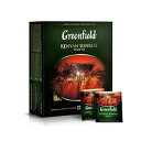 100 Count (Pack of 1), Greenfield Kenyan Sunrise Rlassic Collection Black Tea Finely Selected Speciality Tea 100 Double Chamber Teabags With Tags in Foil Sachets