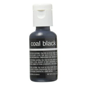 Chefmaster Coal Black Liqua-Gel Food Coloring | Vibrant Color | Professional-Grade Dye for Icing, Frosting, Fondant | Baking & Decorating | Fade-Resistant | Easy-to-Use | Made in USA | 0.70 oz