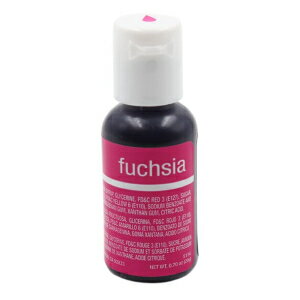 Chefmaster Fuschsia Liqua-Gel Food Coloring | Vibrant Color | Professional-Grade Dye for Icing, Frosting, Fondant | Baking & Decorating | Fade-Resistant | Easy-to-Use | Made in USA | 0.70 oz