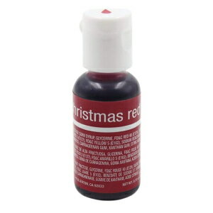 Chefmaster Christmas Red Liqua-Gel Food Coloring | Vibrant Color | Professional-Grade Dye for Icing, Frosting, Fondant | Baking & Decorating | Fade-Resistant | Easy-to-Use | Made in USA | 0.70 oz