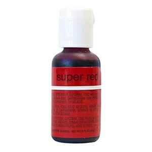 Chefmaster Super Red Liqua-Gel Food Coloring Vibrant Color Professional-Grade Dye for Icing, Frosting, Fondant Baking Decorating Fade-Resistant Easy-to-Use Made in USA 0.70 oz