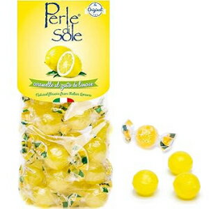 7.05 Ounce (Pack of 1), Lemon, Perle di Sole Italian Lemon Drops Hard Candy Individually Wrapped (7.05 oz) Made with Essential Oils of Lemons from the Amalfi Coast - Italian Imported Gifts From Italy