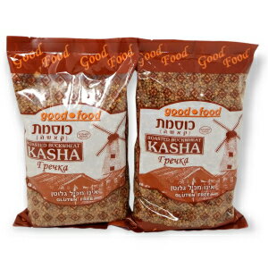 ローストそば粉カシャ、そば粉、コーシャー 2 ポンド (2 個パック) Roasted Buckwheat Kasha, Buckwheat Groats, Kosher 2 lbs (Pack of 2)