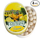 レモン、レ アニス ド フラヴィニー ハード キャンディ 1.75 オンス (50g) 缶 4 パック (レモン) Lemon, 4 Pack Les Anis de Flavigny ..