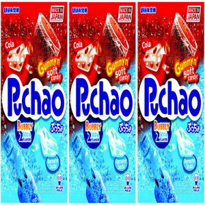 Puchao Gummy n' Soft Candy、コーラとラムネソーダ味、3.53オンス、3個パック Puchao Gummy n' Soft Candy, Cola and Ramune Soda Flavors, 3.53 oz, Pack of 3