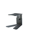 K M Konig Meyer 26772.000.56 Table Monitor/Speaker Stand Solid Stable V Shape Level Base Height Adjust Secure Safety Pin Non-Slip/Vibration Rubber Pads Steel German Made Black