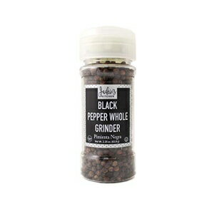 Jackie's Kitchen ブラックペッパーホールグラインダー、2.25オンス (8個パック) Jackie's Kitchen Black Pepper Whole Grinder, 2.25 Ounce (Pack of 8)