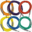 Seismic Audio Speakers Guitar Cables, TS ¼” Guitar Cables, Colored, 10 Feet