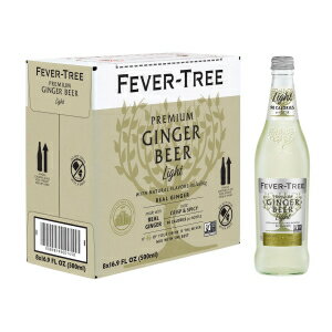 Fever-Tree さわやかライトジンジャービール、人工甘味料、香料、保存料不使用、16.9 オンス 500 ml (8 個パック) Fever-Tree Refreshingly Light Ginger Beer, No Artificial Sweeteners, Flavourings or Preservatives, 16.9 Ounce 500 ml (Pa