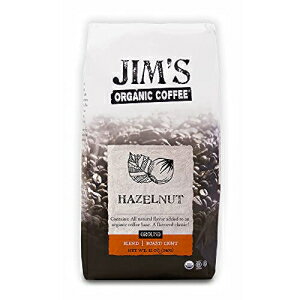 楽天GlomarketJim's オーガニック コーヒー – ヘーゼルナッツ、オールナチュラル フレーバー ブレンド – ライトロースト、挽いたコーヒー、12 オンス バッグ Jim’s Organic Coffee – Hazelnut, All Natural Flavored Blend – Light Roast, Ground Coffee
