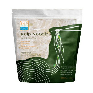 Sea Tangle Organic Green Tea Kelp Noodles (12oz) - Pack of 12 - Low Calorie Asian Noodles for Healthy Noodle Dishes - Gluten Free, Keto Noodle Sub for Rice Noodles, Glass Noodles, Pad Thai Noodles