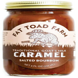 Fat Toad Farm Traditional Goatfs Milk Caramel Sauce/Cajeta, Salted Bourbon, Gluten Free, 8 fl oz