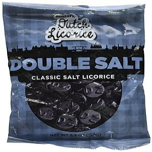 Gustafs Dutch Licorice Double Salt Classic Salt Licorice Coins - 5.2 oz Retail Bag - Made In Holland