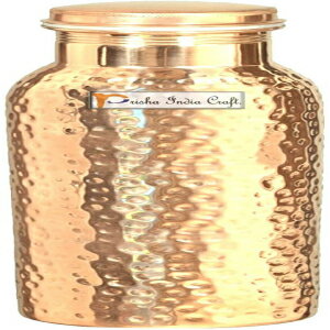 Prisha India Ntg{gAƖڃfUCA30IX Prisha India Craft Copper Bottle, Hammered Design, 30 Ounces