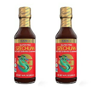 San-J - Spicy Gluten Free Szechuan Sauce - Non-GMO - 10 oz. Bottles - ...