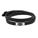 Forziani Italian Premium Nappa Leather Wrap Bracelet for Men - Adjustable Size - Luxury Black Leather Wristband - Jewelry Gift for Men - Gift Box Pack Included