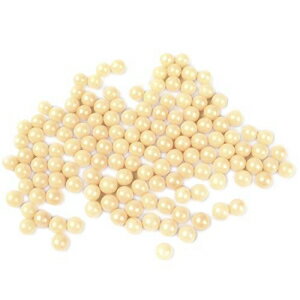 O'Creme Ivory Edible Sugar Pearls Cake Decorating Supplies for Bakers: Cookie, Cupcake & Icing Toppings, Beads Sprinkles For Baking, Certified, Candy Sugar Ball Accents (10mm, 8 Oz)