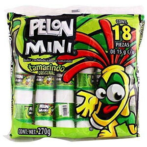 pelon pelo rico Mini Tamarind Push up Candy, 18-Count, Bag Authentic Mexican Candy with Free Chocolate Kinder Bar Included