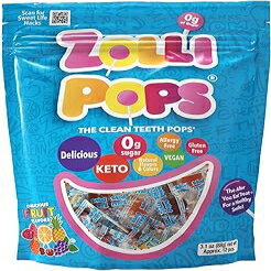 楽天Glomarket3.1 Ounce （Pack of 1）, Zollipops Clean Teeth Lollipops - Cavity Sugar Free Candy for a Healthy Smile Great for Kids, Diabetics and Keto Diet. Natural Fruit Variety, 3.1 Ounce
