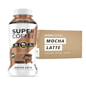 KITU SUPER COFFEE, Keto Protein Coffee (0g Added Sugar, 10g Protein, 70 Calories) Mocha 12 Fl Oz, 12 Pack Iced Smart Coffee Drinks