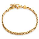 Galis Gold Rope Chain Bracelets for Women and Men - Unisex Premium Stainless Steel Bracelet for Men and Women, Gold Plated Non Tarnish Bracelet, One Wrap Wheat Chain Style with Lobster Claw Clasp 7