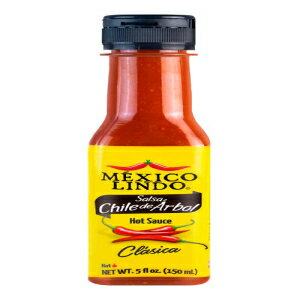 LVR h ` f A{ zbg \[X̍ޗ | 12,190 XRBx | NVbNȖ킢 | 5 tʃIX̃{g ??(1 pbN) Mexico Lindo Chile de Arbol Hot Sauce Ingredients | 12,190 Scoville Level |